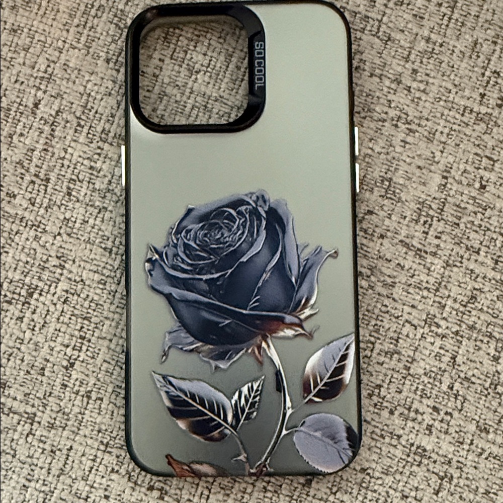 🆕 Black Rose Phone 16 pro max Case